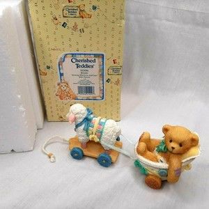 Cherished Teddies Brooke Baby Lamb Arriving With Love And Care #302686 w/ Box